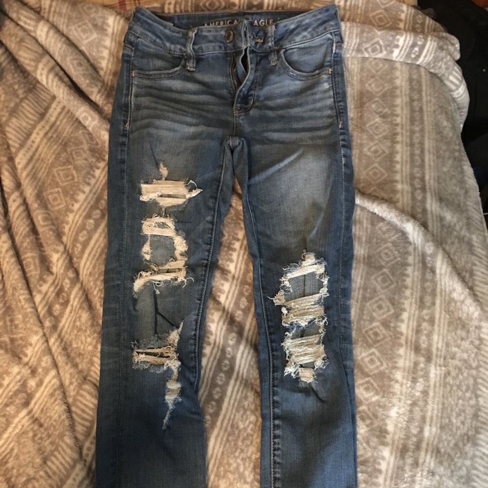American eagle skinny jeans (stretch) ripped